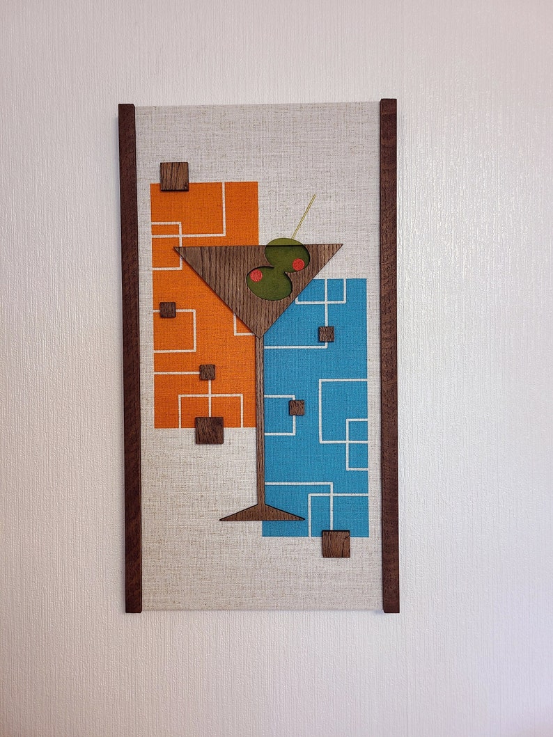 MCM Wall Art Panels Mid Century Modern Wall Art Bar Etsy