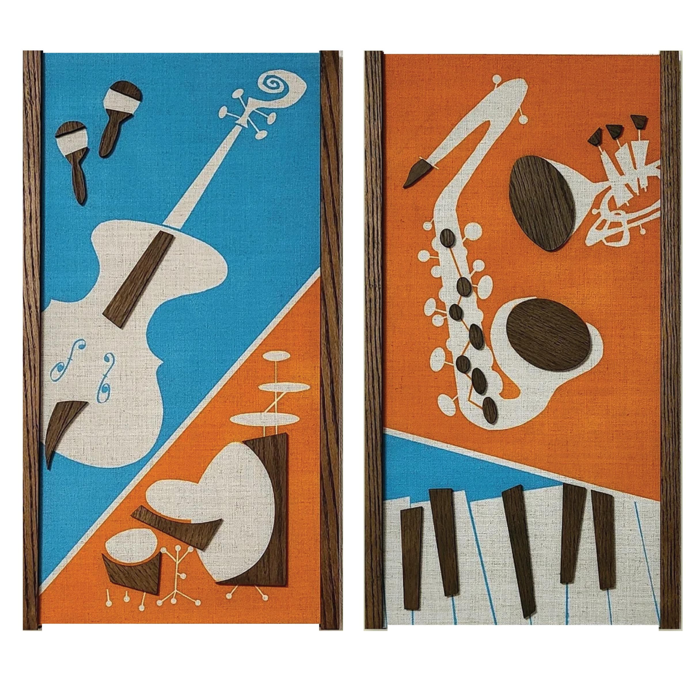 Jazz, Drums, Music art, MCM wall art, Mid Century inspired