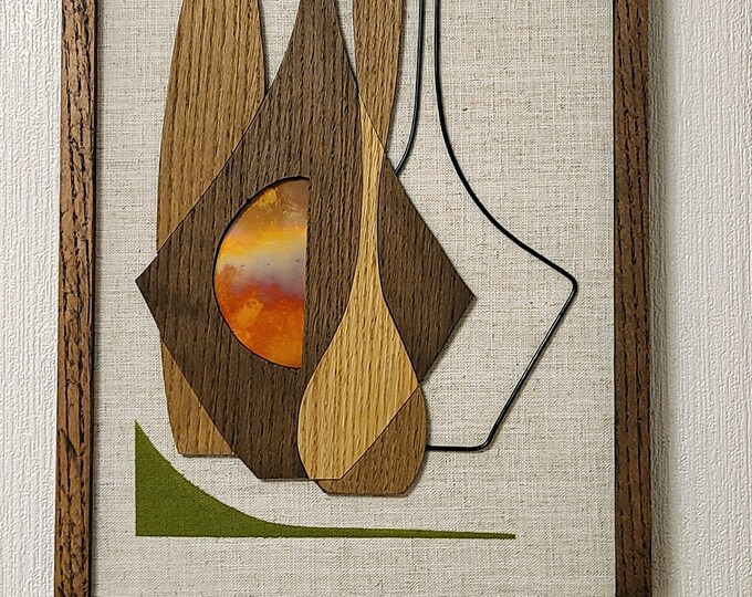 MCM Wall Art Panels, Mid Century Modern Wall Art, Linen Panels With