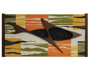SALE  MCM inspired art on panel-Mid Century wall art, Eames era ,atomic, Atomic , Tiki