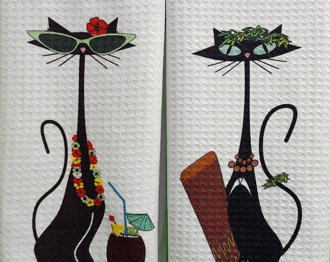 Mid Century Modern Atomic Cat Kitchen Towel, Retro Atomic Boomerang St –  Kate McEnroe New York