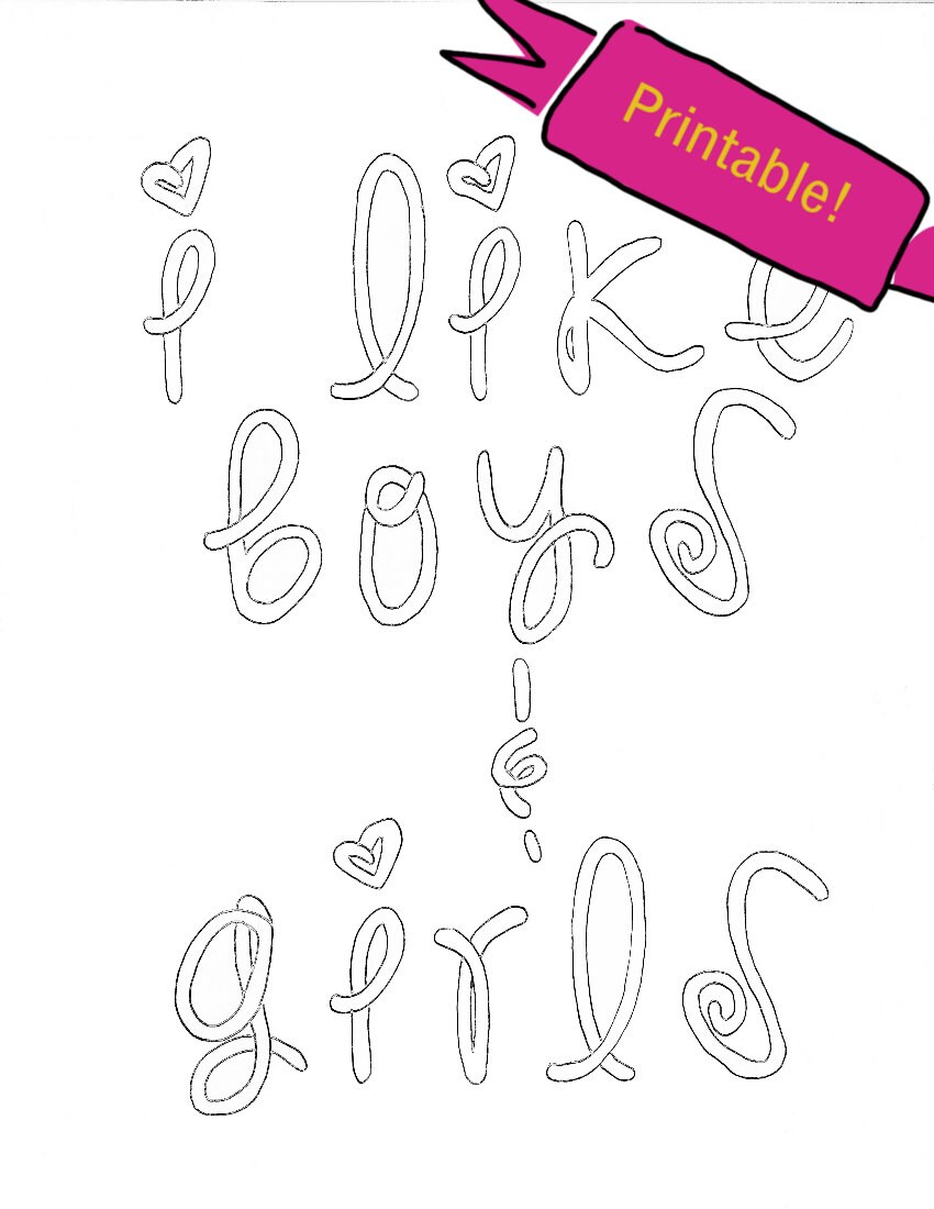 Printable Bisexual Adult Coloring Page Nontraditional Love | Etsy