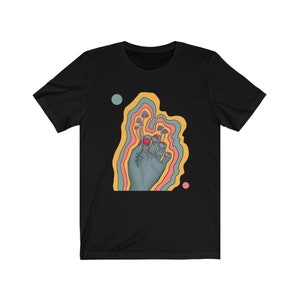 Unisex Jersey Korte Mouw Tee Mushroom Design