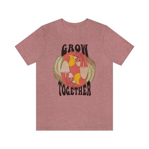 Unisex Jersey Short Sleeve Tee Cotton Grow Together Mushroom Fern Sun Moon Classic