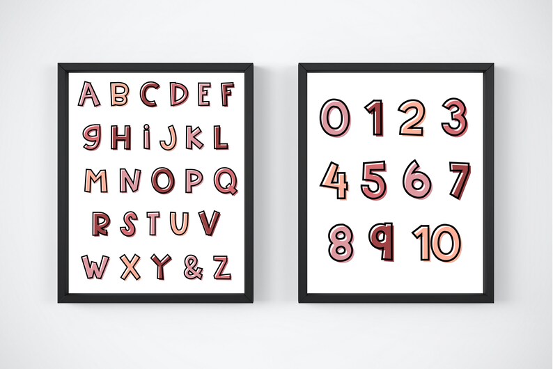 ALPHABET KIDS POSTER Kids Learning Poster Instant Download - Etsy