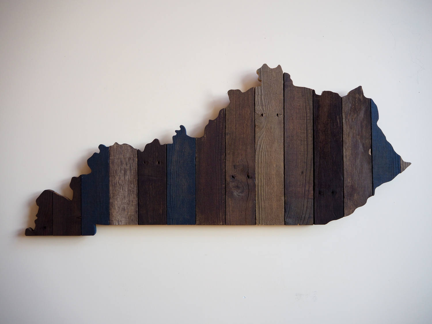 Kentucky State Reclaimed Wood Cutout Sign Rustic Wood State Etsy