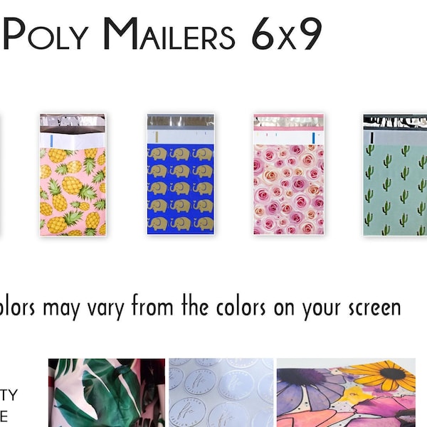 Poly Mailers 6x9" Choose Your Own Self Seal FREE Shipping