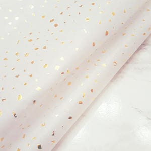 Golden Flecks Carta velina bianca / 12-24 fogli/confezione 20"x30" / Fornitura di confezioni regalo scintillanti per fiori, ghirlande, coriandoli, pompon e altro