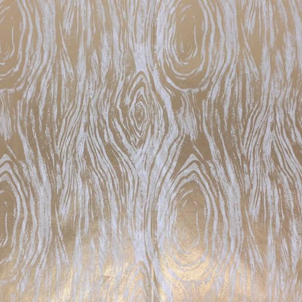 WOODGRAIN Tissue Paper Print | 12 Sheets/pack 20"x30" | Green & Gold Gift Packaging Supply