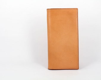 Billetera larga hecha a mano estilo simple de MOOS (curtida)