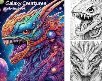 Galaxy Creatures Coloring Book