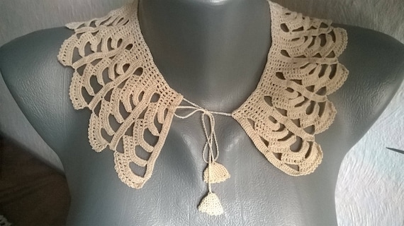 Collar crocheted, Handmade collar, Vintage collar