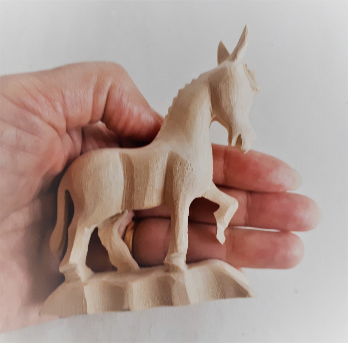 Donkey Wooden Donkey Wood Carving Animals Donkey Wood Etsy