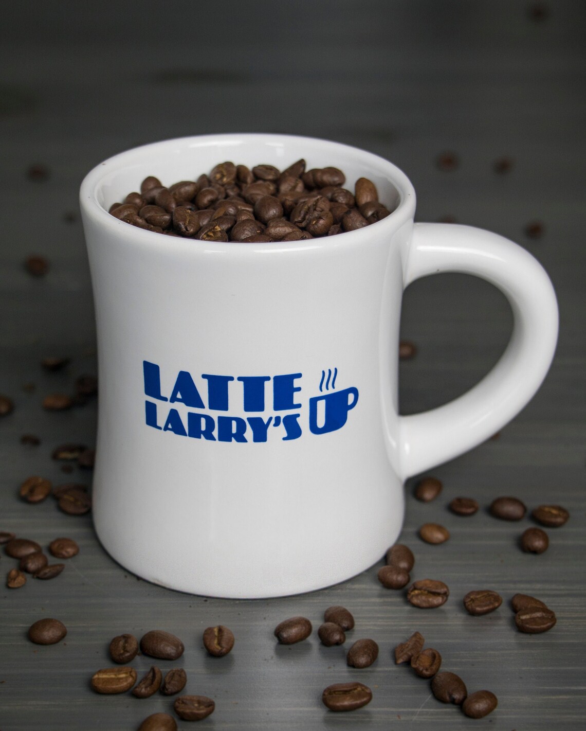 Latte Larry's Mug Classic Cafe Style Coffee Cup Curb Your Etsy