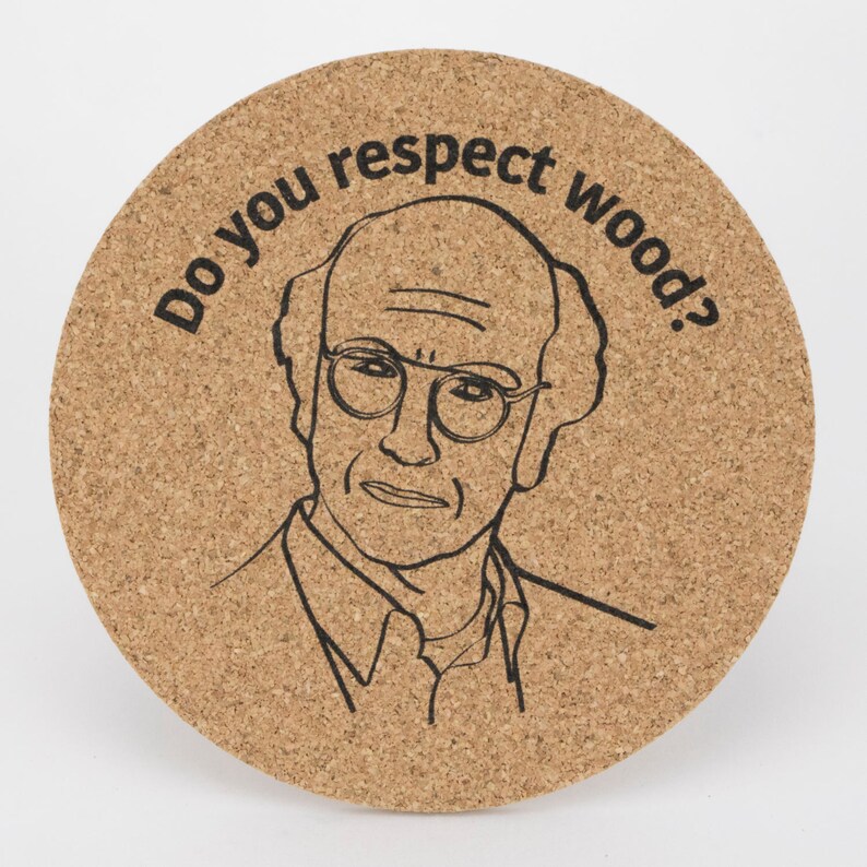 Set of 4 Do you respect wood Coasters. Curb Your image 3