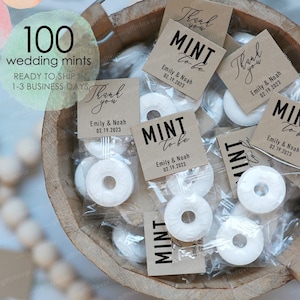 100pcs Mint To Be Wedding Favors,Wedding Mints Labels,Custom Wedding Mint Labels,Personalized Wedding Mint Favors