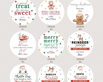 Christmas Gift Stickers,Personalized Christmas Stickers,Merry Christmas Label,Custom Holiday Labels,Santa Gift Labels,Christmas Gift Tags