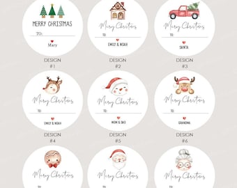Christmas Gift Stickers,Personalized Christmas Stickers,Merry Christmas Label,Custom Holiday Labels,Santa Gift Labels,Christmas Gifting