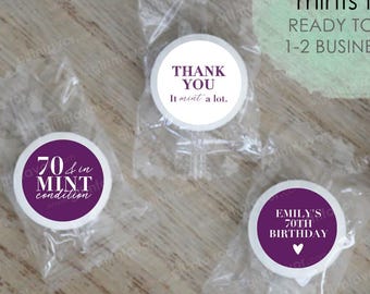 108pcs Birthday Labels,60 and in Mint Condition,DIY Birthday Mint Labels,Age in Mint Condition,Custom Birthday Mints