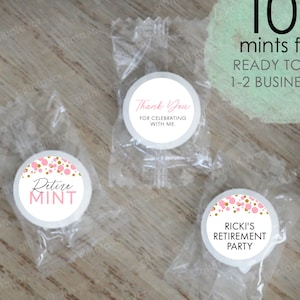 108pcs Retirement Party Favors,RetireMINT,Personalized Retirement Favors,Custom Retirement Party Favors