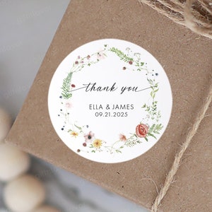 Wedding favor labels,Wedding favor stickers,Thank you for sharing our special day stickers,Floral Wedding favor stickers