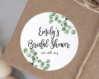 Greenery Favor Stickers,Personalized Favor Stickers,Custom Stickers,Custom Labels, Baby Shower Favor Labels,Bridal Shower Thank You Stickers