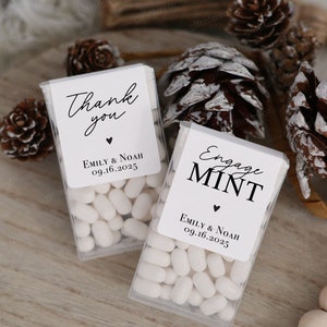 PRINTED 12 EngageMINT Labels,Wedding Mints Favor,Wedding Tic Tac Labels,Mint to Be Labels,Custom Wedding Favor Labels,Wedding Favor Labels
