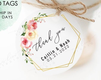 Thank you tags,Wedding Thank You Tags,Favor Tags,Floral Thank you Tags,Printed Wedding Favor Tags,Custom Favor Tags,Bridal Shower Favor Tags