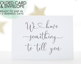 We have something to tell you card, Pregnancy announcement card,Pregnancy card,Baby due card,Baby announcement card,card for grandma