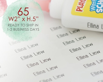 Kid's name labels,Waterproof name labels, Personalized belonging labels,School supply labels,Clear name labels,Back to school supplies