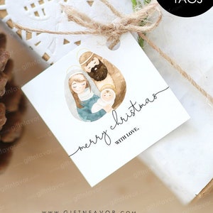 Printable Merry Christmas Tags,Nativity Christmas Gift Tag,Baby Jesus Gift Tags,Digital Nativity Christmas Gift Tags,Nativity Gift Tags