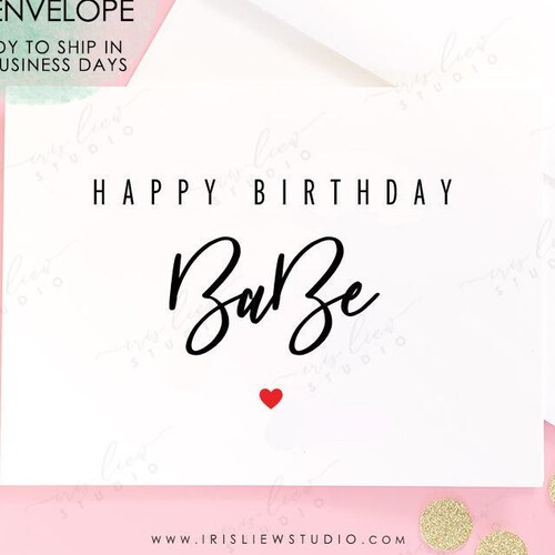 Happy Birthday Babe Printable Birthday Card Card for Him - Etsy