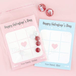 Kids valentines for school,Personalized Tic tac toe valentines,class valentines,school valentines,valentine game,valentine candy favors