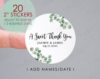 Greenery Stickers Greenery Modern Wedding Stationery Rustic Greenery Sticker Personalized Wedding Sticker W085 Greenery Wedding