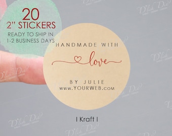 Handmade with Love stickers,Made with love stickers,Baked with love stickers,Happy mail labels,Packaging stickers,Made with love label