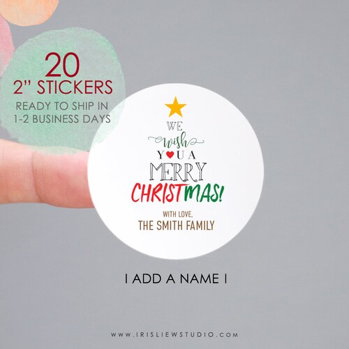 We Wish You A Merry Christmas gift stickers,Personalized Christmas Gift Labels,Christmas Label,Christmas Stickers,Christmas Gift Labels