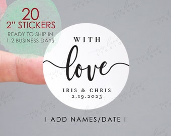 With Love Stickers,With Love Labels,With Love Tags,Wedding Favor Labels,Wedding Favor Stickers,Favor Labels,Personalized Favor Labels