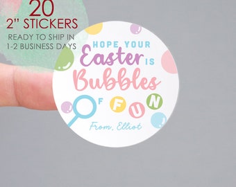Hope Your Easter is Bubbles of Fun Stickers,Easter Favor Labels,Custom Easter Labels,Easter Party Labels,Easter Bubble Tags,Easter Gift Tag
