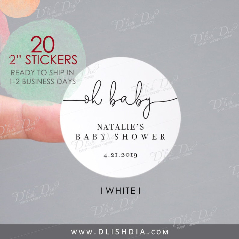 Oh Baby stickersBaby shower labels Personalized baby shower Etsy