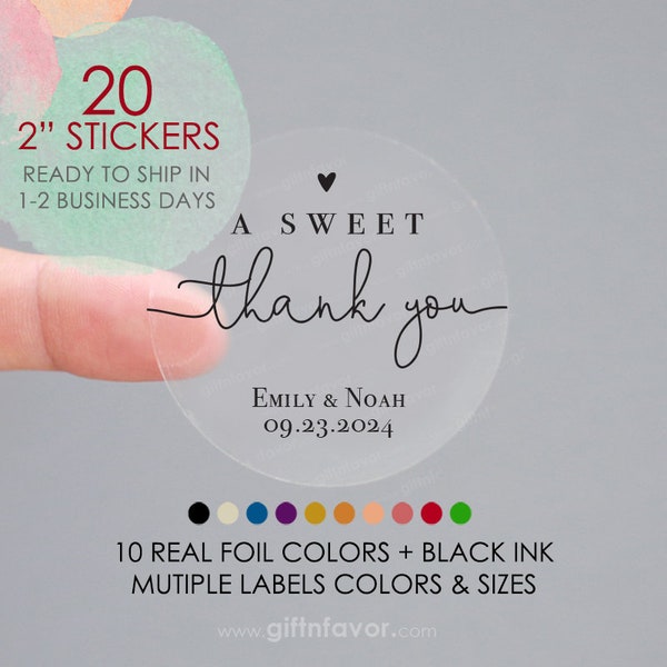 A Sweet Thank You Stickers,Wedding Favor Stickers,Custom Wedding Favor Stickers,Baby Shower Favor Stickers,Bridal Shower Favor Stickers