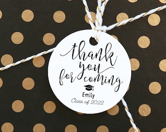 Thank you for coming Tags,Class of 2022 Tags,Graduation Favor Tags,Graduation Gift Tags.Graduation Party Favor Tags,Class of 2022