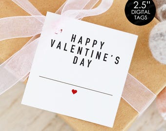 Glücklicher Valentinstag Tag druckbar, Klasse Valentinstag Tag druckbar, digitale Valentinstag Tags, Herz Valentinstag Tag druckbar, Valentinstag Tags