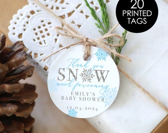 Thank You SNOW Much for Coming Tag,Thank You Snow Much Birthday,Winter Party Favor Tags