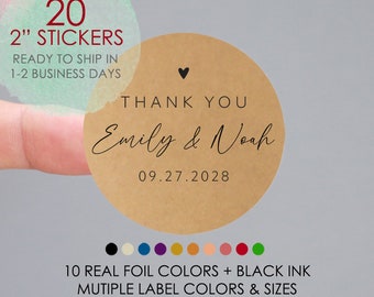Danke Aufkleber, Hochzeit Danke Aufkleber, Hochzeitsetiketten, personalisierte Hochzeitsaufkleber, Brautparty Geschenkaufkleber, benutzerdefinierter Geschenkanhänger