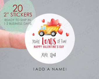 You're Loads Of Fun Stickers,Personalized Valentine's Day Stickers,Kids Valentines For School,Classroom Valentines,School Valentines