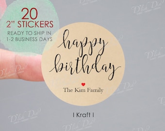 Happy birthday stickers, Personalized birthday stickers,Custom gift labels