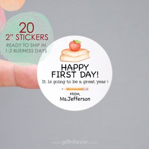 Happy First Day Tag,Back to School Tags,First Day of School Gift Tags,First Day of School Treat Tags,Classroom Gift Tags,Classroom Tags
