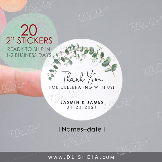 Greenery Stickers Greenery Modern Wedding Stationery Rustic Greenery Sticker Personalized Wedding Sticker W085 Greenery Wedding