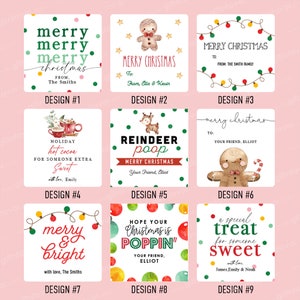 Etiquetas para regalos de Navidad, pegatinas con cálidos deseos de invierno, pegatinas de Feliz Navidad, etiquetas para regalos de Papá Noel, etiquetas para regalos de Navidad, pegatinas navideñas personalizadas
