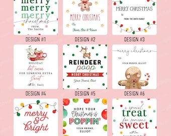 Christmas Gift Labels,Warm Winter Wishes Stickers,Merry Christmas Stickers,Santa Gift Tags,Christmas Gift Tags,Custom Christmas Stickers